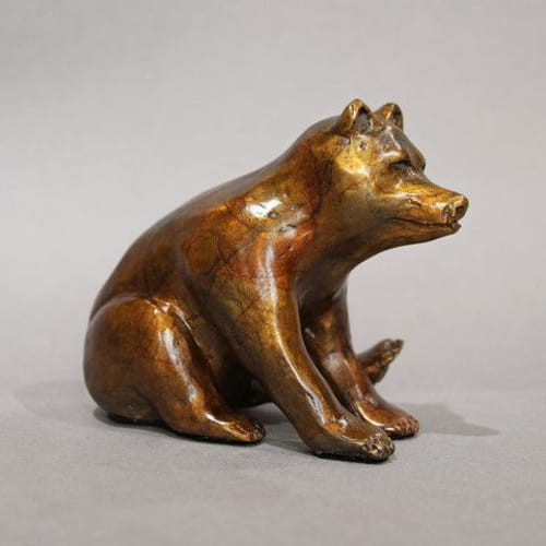 FL097 Sitting Bear 4x4x3 $400 at Hunter Wolff Gallery